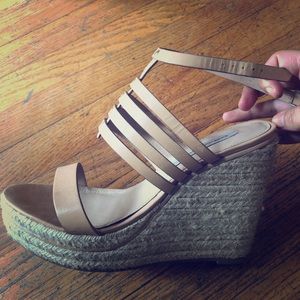 DVF nude wedges size 8